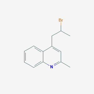 molecular formula C13H14BrN B13557418 4-(2-Bromopropyl)-2-methylquinoline 
