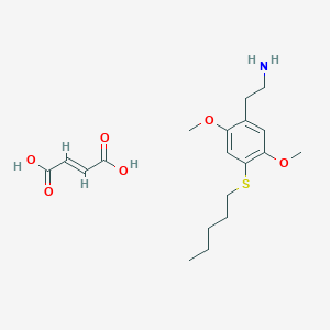 molecular formula C19H29NO6S B135575 2-(2,5-Dimethoxy-4-(pentylthio)phenyl)ethylamine maleate CAS No. 129658-10-2