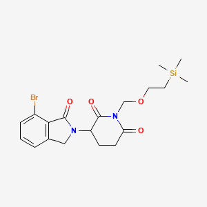 molecular formula C19H25BrN2O4Si B13557629 3-(7-bromo-1-oxo-2,3-dihydro-1H-isoindol-2-yl)-1-{[2-(trimethylsilyl)ethoxy]methyl}piperidine-2,6-dione 