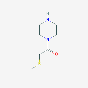 molecular formula C7H14N2OS B13557664 2-(Methylthio)-1-(piperazin-1-yl)ethan-1-one 