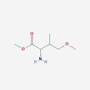 molecular formula C7H15NO3 B13557724 Methyl 2-amino-4-methoxy-3-methylbutanoate 