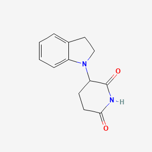 molecular formula C13H14N2O2 B13557754 3-(2,3-dihydro-1H-indol-1-yl)-2,6-Piperidinedione 