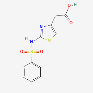{2-[(Phenylsulfonyl)amino]-1,3-thiazol-4-yl}acetic acid