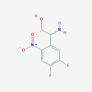 molecular formula C8H8F2N2O3 B13557784 2-Amino-2-(4,5-difluoro-2-nitrophenyl)ethan-1-ol 