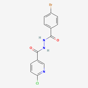 molecular formula C13H9BrClN3O2 B13557842 N'-(4-bromobenzoyl)-6-chloropyridine-3-carbohydrazide CAS No. 785708-50-1