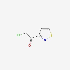 molecular formula C5H4ClNOS B13557902 2-Chloro-1-(1,2-thiazol-3-yl)ethan-1-one 