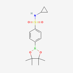 molecular formula C15H22BNO4S B1355791 4-(N-Cyclopropylsulfonamide)phenylboronic acid pinacol ester CAS No. 914610-50-7