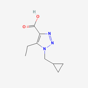 molecular formula C9H13N3O2 B13557977 1-(Cyclopropylmethyl)-5-ethyl-1h-1,2,3-triazole-4-carboxylic acid 
