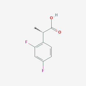 molecular formula C9H8F2O2 B13558009 (S)-2-(2,4-Difluorophenyl)propanoic acid 