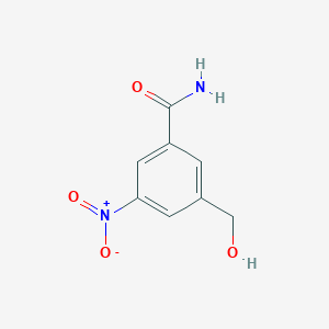 molecular formula C8H8N2O4 B13558016 3-(Hydroxymethyl)-5-nitrobenzamide 