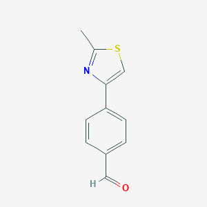 molecular formula C11H9NOS B135581 4-(2-Methyl-1,3-thiazol-4-yl)benzaldehyde CAS No. 127406-11-5