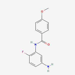 molecular formula C14H13FN2O2 B1355815 N-(5-Amino-2-fluorophenyl)-4-methoxybenzamide CAS No. 926203-09-0