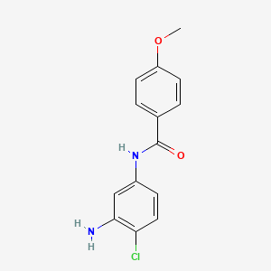 molecular formula C14H13ClN2O2 B1355818 N-(3-Amino-4-chlorophenyl)-4-methoxybenzamide CAS No. 926221-75-2