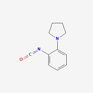 molecular formula C11H12N2O B13558211 1-(2-Isocyanatophenyl)pyrrolidine 