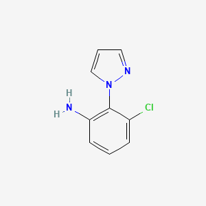 molecular formula C9H8ClN3 B1355822 3-chloro-2-(1H-pyrazol-1-yl)aniline CAS No. 926215-50-1