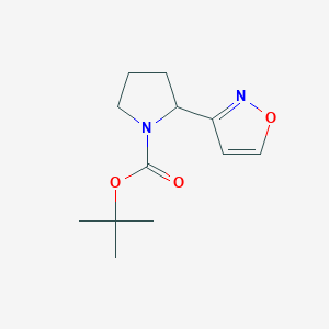 molecular formula C12H18N2O3 B13558239 Tert-butyl 2-(isoxazol-3-YL)pyrrolidine-1-carboxylate 