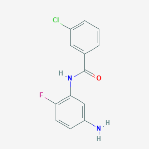 molecular formula C13H10ClFN2O B1355827 N-(5-Amino-2-fluorophenyl)-3-chlorobenzamide CAS No. 926201-11-8