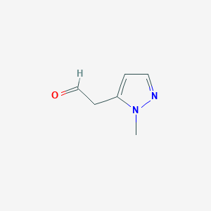 molecular formula C6H8N2O B13558414 2-(1-Methyl-1h-pyrazol-5-yl)acetaldehyde 