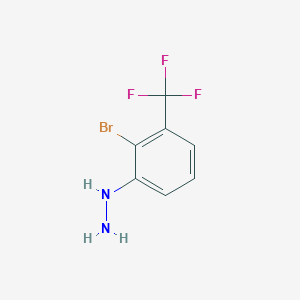 molecular formula C7H6BrF3N2 B13558427 1-(2-Bromo-3-(trifluoromethyl)phenyl)hydrazine 