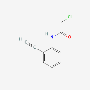 molecular formula C10H8ClNO B13558523 2-chloro-N-(2-ethynylphenyl)acetamide 