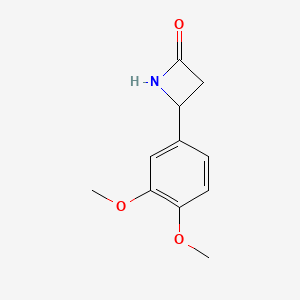 molecular formula C11H13NO3 B13558655 4-(3,4-Dimethoxyphenyl)azetidin-2-one 