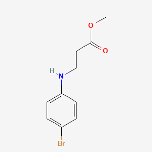 molecular formula C10H12BrNO2 B13558713 Methyl 3-[(4-bromophenyl)amino]propanoate 