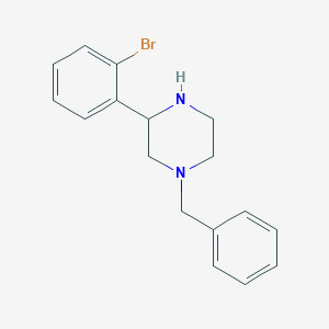 molecular formula C17H19BrN2 B13558864 1-Benzyl-3-(2-bromophenyl)piperazine 
