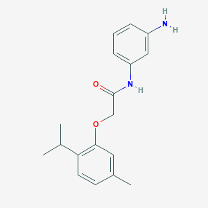 molecular formula C18H22N2O2 B1355887 N-(3-Aminophenyl)-2-(2-isopropyl-5-methylphenoxy)acetamide CAS No. 953724-02-2