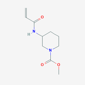 molecular formula C10H16N2O3 B13558907 Methyl3-(prop-2-enamido)piperidine-1-carboxylate 