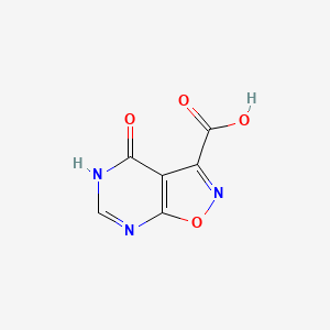 molecular formula C6H3N3O4 B13558929 4-Oxo-4,5-dihydroisoxazolo[5,4-d]pyrimidine-3-carboxylic acid 