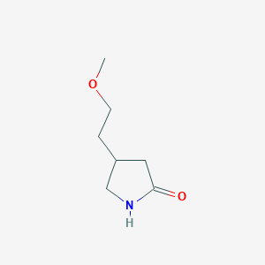 molecular formula C7H13NO2 B13558983 4-(2-Methoxyethyl)pyrrolidin-2-one 