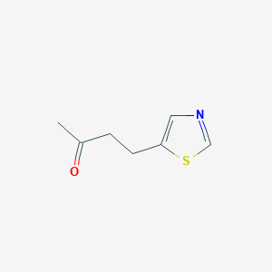 molecular formula C7H9NOS B13559015 4-(1,3-Thiazol-5-yl)butan-2-one 