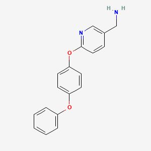 [6-(4-Phenoxyphenoxy)pyridin-3-yl]methanamine