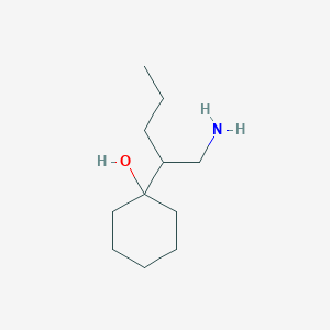 molecular formula C11H23NO B13559125 1-(1-Aminopentan-2-yl)cyclohexan-1-ol 