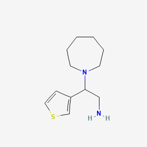 molecular formula C12H20N2S B1355921 [2-Azepan-1-yl-2-(3-thienyl)ethyl]amine 