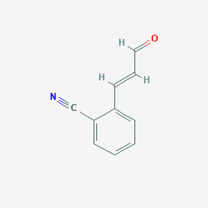 molecular formula C10H7NO B13559286 2-(3-Oxoprop-1-en-1-yl)benzonitrile 