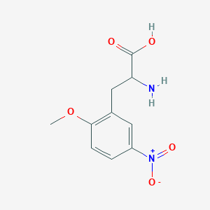 molecular formula C10H12N2O5 B13559315 2-Amino-3-(2-methoxy-5-nitrophenyl)propanoic acid 