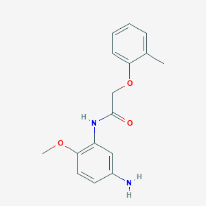 molecular formula C16H18N2O3 B1355932 N-(5-Amino-2-methoxyphenyl)-2-(2-methylphenoxy)-acetamide CAS No. 954253-62-4