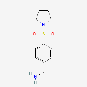 molecular formula C11H16N2O2S B1355938 4-(Pyrrolidine-1-sulfonyl)-benzylamine CAS No. 784997-49-5
