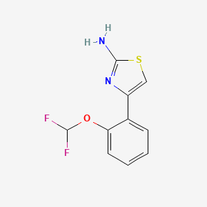 molecular formula C10H8F2N2OS B1355941 4-[2-(Difluoromethoxy)phenyl]-1,3-thiazol-2-amine CAS No. 760936-33-2
