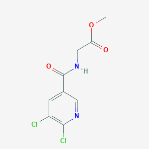 molecular formula C9H8Cl2N2O3 B13559529 Methyl 2-[(5,6-dichloropyridin-3-YL)formamido]acetate 