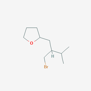 molecular formula C10H19BrO B13559640 2-(2-(Bromomethyl)-3-methylbutyl)tetrahydrofuran 