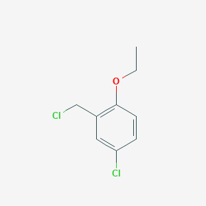molecular formula C9H10Cl2O B13559644 4-Chloro-2-(chloromethyl)-1-ethoxybenzene 