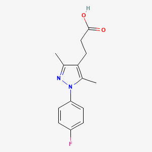 3-[1-(4-Fluorophenyl)-3,5-dimethyl-1H-pyrazol-4-YL]propanoic acid