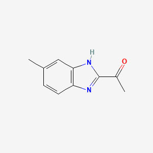 molecular formula C10H10N2O B1355976 1-(5-methyl-1H-benzo[d]imidazol-2-yl)ethanone CAS No. 50832-46-7