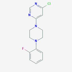 molecular formula C14H14ClFN4 B1355977 4-Chloro-6-[4-(2-fluorophenyl)piperazin-1-yl]pyrimidine CAS No. 898652-05-6