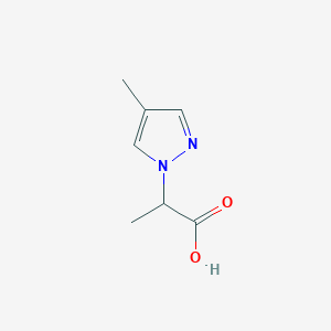 molecular formula C7H10N2O2 B1355983 2-(4-methyl-1H-pyrazol-1-yl)propanoic acid CAS No. 1005582-20-6
