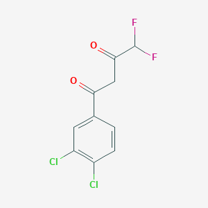 molecular formula C10H6Cl2F2O2 B1355984 1-(3,4-Dichlorophenyl)-4,4-difluorobutane-1,3-dione CAS No. 832737-94-7