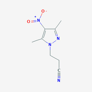 molecular formula C8H10N4O2 B1355985 3-(3,5-dimethyl-4-nitro-1H-pyrazol-1-yl)propanenitrile CAS No. 90953-15-4