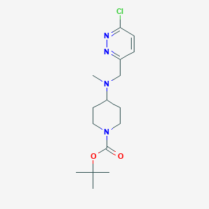 molecular formula C16H25ClN4O2 B13559863 tert-Butyl 4-(((6-chloropyridazin-3-yl)methyl)(methyl)amino)piperidine-1-carboxylate 